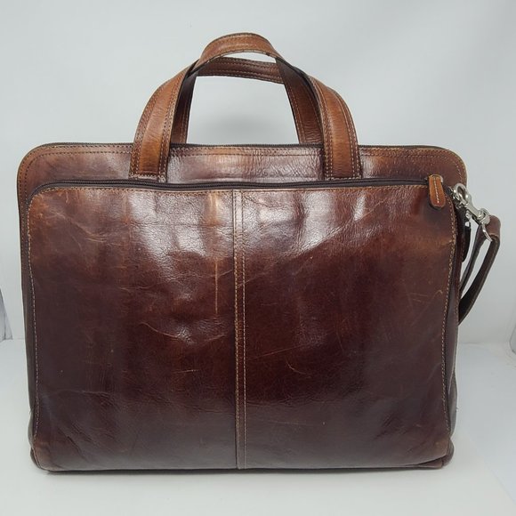 Fossil Other - Fossil Distressed Brown Leather Messenger Bag